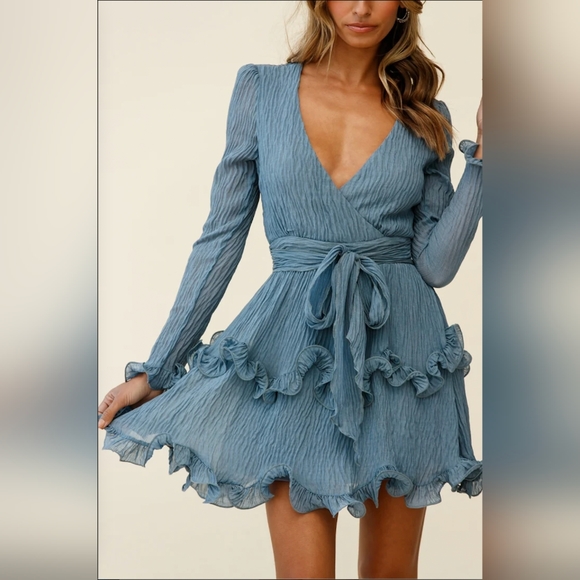 Greta Tiered Ruffle Chiffon Dress | Selfie Leslie - Picture 2 of 7